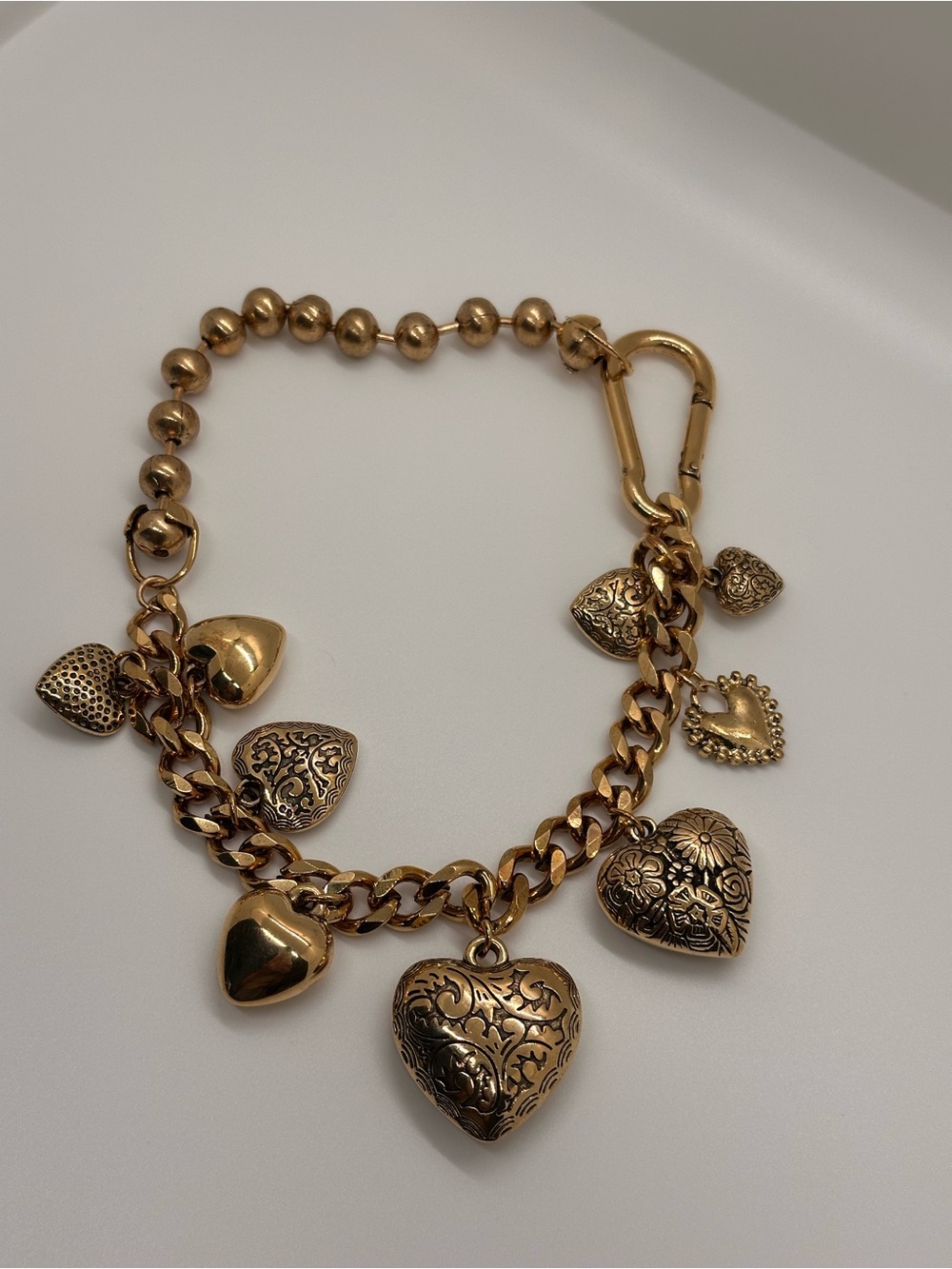 Gold Heart Charm Necklace